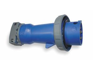60 Amp, 3Y-Phase Zytel 801 Nylon Watertight Pin and Sleeve Plug, Blue 60 Amp, 3Y-Phase Zytel 801 Nylon Watertight Pin and Sleeve Plug, Blue