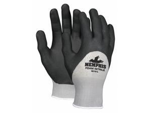 Mcr Safety Coated Gloves, 3/4 Dip, 10-3/4", L, Vend, PR Gray/Black VP96781L Mcr Safety Coated Gloves, 3/4 Dip, 10-3/4", L, Vend, PR Gray/Black VP96781L