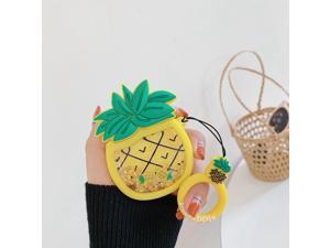 RED SHIELD Compatible with Apple AirPods Case Cover. 3D Liquid Pineapple with Ring Strap, Soft & Cute Glitter Quicksand Silicone Cover Skin, Protective Airpods Accessories, Charging Case RED SHIELD Compatible with Apple AirPods Case Cover. 3D Liquid Pineapple with Ring Strap, Soft & Cute Glitter Quicksand Silicone Cover Skin, Protective Airpods Accessories, Charging Case