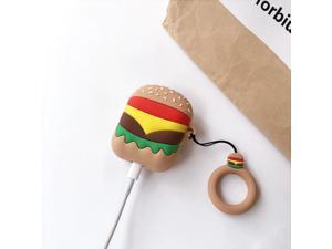RED SHIELD Compatible with Apple AirPods Case Cover, 3D Hamburger Cute Design Ring Strap, Soft & Cute Glitter Quicksand Silicone Cover Skin, Protective Airpods Accessories, Charging Case RED SHIELD Compatible with Apple AirPods Case Cover, 3D Hamburger Cute Design Ring Strap, Soft & Cute Glitter Quicksand Silicone Cover Skin, Protective Airpods Accessories, Charging Case