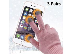 RED SHIELD Touch Screen Gloves, Set of 3, Small to Medium Size, Stretchable Touchscreen Glove for Winter & Spring, Keep Warm Your Hands While Texting on Windy Rainy Snowy Days, Pink RED SHIELD Touch Screen Gloves, Set of 3, Small to Medium Size, Stretchable Touchscreen Glove for Winter & Spring, Keep Warm Your Hands While Texting on Windy Rainy Snowy Days, Pink