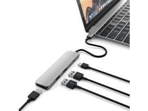 Satechi Slim Aluminum Type-C Multi-Port Adapter with USB-C Charging Port, 4K HDMI, USB 3.0 for 2016/2017 MacBook Pro, 2015/2016/2017 MacBook and more Satechi Slim Aluminum Type-C Multi-Port Adapter with USB-C Charging Port, 4K HDMI, USB 3.0 for 2016/2017 MacBook Pro, 2015/2016/2017 MacBook and more