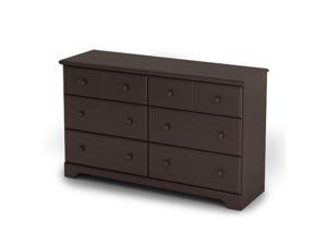 Summer Breeze Double Dresser in Chocolate By South Shore Furniture Summer Breeze Double Dresser in Chocolate By South Shore Furniture