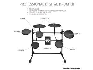 PylePro PED021M Electrical Drum Kit with Recorder Feature 7 Pad Drum Kit PylePro PED021M Electrical Drum Kit with Recorder Feature 7 Pad Drum Kit