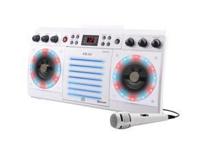 Akai KS303W-BT Bluetooth CD&G Karaoke System, White Akai KS303W-BT Bluetooth CD&G Karaoke System, White