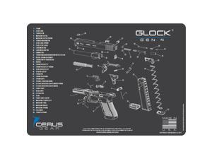CERUS GEAR PISTOL MAT FOR GLOCK GEN 4 SCHEMATIC PROMAT GREY BLUE CERUS GEAR PISTOL MAT FOR GLOCK GEN 4 SCHEMATIC PROMAT GREY BLUE