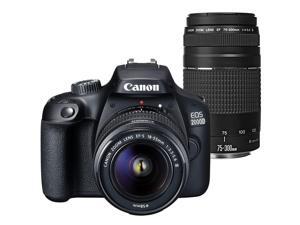 Canon EOS 2000D / Rebel T7 24.1MP Digital SLR Camera + Canon EF-S 18-55mm Lens + EF 75-300mm Lens Canon EOS 2000D / Rebel T7 24.1MP Digital SLR Camera + Canon EF-S 18-55mm Lens + EF 75-300mm Lens