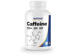 Nutricost Caffeine Pills, 250 Capsules, 250 Servings, 200mg Per Serving Nutricost Caffeine Pills, 250 Capsules, 250 Servings, 200mg Per Serving