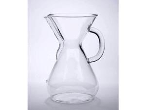 Chemex Eight Cup Glass Coffee Maker with Glass Handle - 2-8 Cup Coffee Maker - 40 Ounce Chemex Eight Cup Glass Coffee Maker with Glass Handle - 2-8 Cup Coffee Maker - 40 Ounce