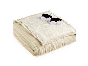 Biddeford 2064-9052140-702 MicroPlush Sherpa Electric Heated Blanket King Cream Biddeford 2064-9052140-702 MicroPlush Sherpa Electric Heated Blanket King Cream
