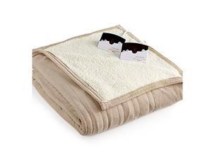 Biddeford 2063-9052140-700 MicroPlush Sherpa Electric Heated Blanket Queen Taupe Biddeford 2063-9052140-700 MicroPlush Sherpa Electric Heated Blanket Queen Taupe
