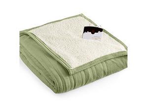 Biddeford 2061-9052140-633 MicroPlush Sherpa Electric Heated Blanket Full Sage Biddeford 2061-9052140-633 MicroPlush Sherpa Electric Heated Blanket Full Sage