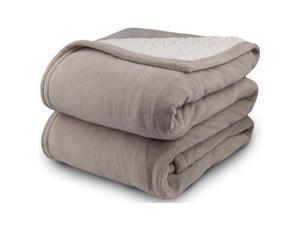 Biddeford 2064-9052140-700 MicroPlush Sherpa Electric Heated Blanket King Taupe Biddeford 2064-9052140-700 MicroPlush Sherpa Electric Heated Blanket King Taupe