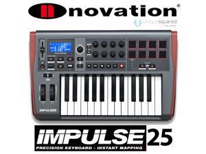 Novation Impulse 25-Key MIDI Controller Keyboard w/ 8 Drum Pads Novation Impulse 25-Key MIDI Controller Keyboard w/ 8 Drum Pads