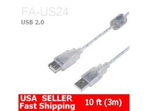 Frisby 10ft USB 2.0 Male Female M/F Extension Cable Cord Laptop Desktop NEW Frisby 10ft USB 2.0 Male Female M/F Extension Cable Cord Laptop Desktop NEW