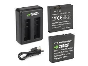 Wasabi Power Battery (2-Pack) and Dual Charger for Xiaomi YI 4K Camera and YI AZ16-1 Wasabi Power Battery (2-Pack) and Dual Charger for Xiaomi YI 4K Camera and YI AZ16-1