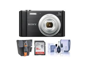 Sony Cyber-shot DSC-W800 Digital Camera, 20.1MP - Bundle With 16GB Class 10 SDHC Card, Cleaning Kit, Camera Case Sony Cyber-shot DSC-W800 Digital Camera, 20.1MP - Bundle With 16GB Class 10 SDHC Card, Cleaning Kit, Camera Case
