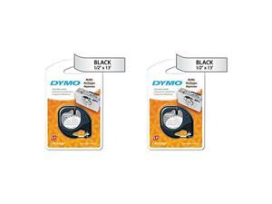 dymo letratag selfadhesive multipurpose label tape, 1/2inch, 13foot cassette, black print on metallic silver 1743603, 2 packs dymo letratag selfadhesive multipurpose label tape, 1/2inch, 13foot cassette, black print on metallic silver 1743603, 2 packs