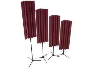 auralex smlenbur standmounted lenrd bass traps in burgundy: 4 12x12x17 triangular; 48 long with 4 stands auralex smlenbur standmounted lenrd bass traps in burgundy: 4 12x12x17 triangular; 48 long with 4 stands