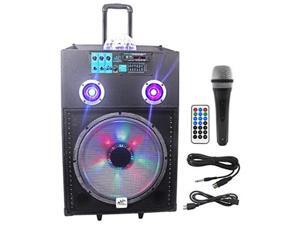 NYC Acoustics N15AR 15" 600w Rechargeable Powered Bluetooth Party Speaker w Mic NYC Acoustics N15AR 15" 600w Rechargeable Powered Bluetooth Party Speaker w Mic