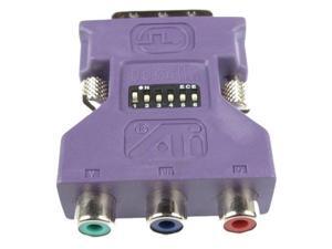 oem ati dvii to 3 rca female component hdtv video adapter model 6140016400 w/ dip switches by ati oem ati dvii to 3 rca female component hdtv video adapter model 6140016400 w/ dip switches by ati