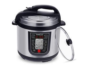 geekchef ybw60p vcgeekcooker1.0 11in1 multifunctional electric pressure cooker,slow, rice cooking pot includes glass lid and stainless steel inn, 6qt, silver geekchef ybw60p vcgeekcooker1.0 11in1 multifunctional electric pressure cooker,slow, rice cooking pot includes glass lid and stainless steel inn, 6qt, silver