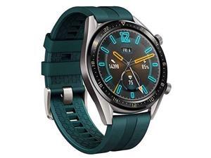 sungll huawei watch gt 2019 46mm bt version, water proof, titanium grey stainless steel fluoroelastomer band active dark green sungll huawei watch gt 2019 46mm bt version, water proof, titanium grey stainless steel fluoroelastomer band active dark green