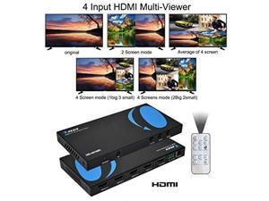orei quad multiviewer 4x1 hdmi switcher 4 ports seamless switch and ir remote support 1080p for ps4/pc/stb/dvd/security camera orei quad multiviewer 4x1 hdmi switcher 4 ports seamless switch and ir remote support 1080p for ps4/pc/stb/dvd/security camera