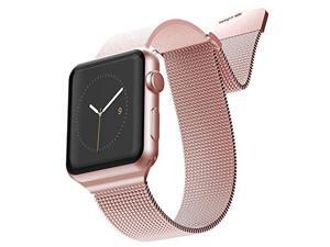 xdoria hybrid mesh apple watch replaceable smartwatch band for 38mm and 40mm apple watch stainless steel metal mesh loop and leather with magnetic close for apple watch series 1,2,3,4 rose/pink xdoria hybrid mesh apple watch replaceable smartwatch band for 38mm and 40mm apple watch stainless steel metal mesh loop and leather with magnetic close for apple watch series 1,2,3,4 rose/pink