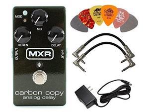 mxr m169 carbon copy analog delay pedal bundle with ac/dc adapter power supply for 9 volt dc 1000ma, 2 metalended guitar patch cables and 6 dunlop guitar picks mxr m169 carbon copy analog delay pedal bundle with ac/dc adapter power supply for 9 volt dc 1000ma, 2 metalended guitar patch cables and 6 dunlop guitar picks
