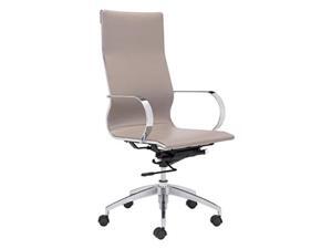 zuo glider hi back office chair, taupe zuo glider hi back office chair, taupe