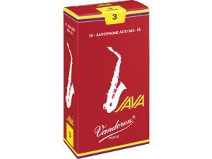 Vandoren Java Red Alto Saxophone Reeds Strength 2.5, Box of 10 Vandoren Java Red Alto Saxophone Reeds Strength 2.5, Box of 10