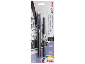 Pentel Pocket Brush Pen Brush Pen with 2 Refills black Pentel Pocket Brush Pen Brush Pen with 2 Refills black