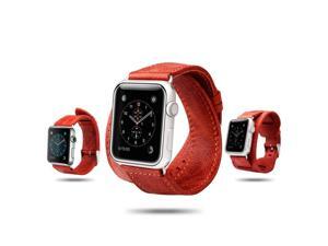 Jisoncase Vintage Red Genuine Leather Interchangeable 4-Piece iWatch Strap Set for Apple Watch 42mm JS-AW4-12A30 Jisoncase Vintage Red Genuine Leather Interchangeable 4-Piece iWatch Strap Set for Apple Watch 42mm JS-AW4-12A30