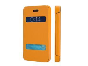 Jisoncase Yellow Premium Leatherette Folio Case with Quick-Access Windows for iPhone se, 5 & 5s JS-I5S-01H80 Jisoncase Yellow Premium Leatherette Folio Case with Quick-Access Windows for iPhone se, 5 & 5s JS-I5S-01H80