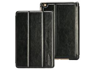 Jisoncase Black Premium Smart Slim PU Leather Cover Case with Auto Sleep And Wake Multi-Stand Features for Apple New iPad Mini 4 JS-IM4-02R10 Jisoncase Black Premium Smart Slim PU Leather Cover Case with Auto Sleep And Wake Multi-Stand Features for Apple New iPad Mini 4 JS-IM4-02R10