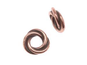 Copper Plated Pewter Twist Spacer Beads 8mm (2) Copper Plated Pewter Twist Spacer Beads 8mm (2)