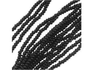 Czech Seed Beads 11/0 Jet Black Opaque (1 Hank) Czech Seed Beads 11/0 Jet Black Opaque (1 Hank)