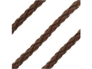 Braided Faux Leather Cord 3.5mm - Brown - Pack of 1 Meter Braided Faux Leather Cord 3.5mm - Brown - Pack of 1 Meter