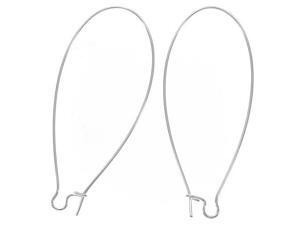 Sterling Silver Earring Hooks Kidney Wires Extra Extra Long 2 Inch (1 Pair) Sterling Silver Earring Hooks Kidney Wires Extra Extra Long 2 Inch (1 Pair)