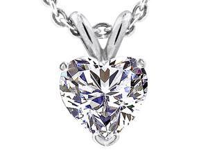 SightHolderDiamonds 2.00CTW Created Heart Shape Diamond Pendant in Solid 14K White Gold SightHolderDiamonds 2.00CTW Created Heart Shape Diamond Pendant in Solid 14K White Gold