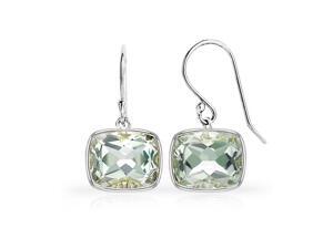 SightHolderDiamonds 12.00ctw Genuine Green Amethyst Earrings In Sterling Silver SightHolderDiamonds 12.00ctw Genuine Green Amethyst Earrings In Sterling Silver