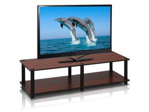 Furinno 11175DC(BK)/BK Just No Tools Wide TV Stand, Dark Cherry w/Black Tube Furinno 11175DC(BK)/BK Just No Tools Wide TV Stand, Dark Cherry w/Black Tube
