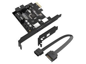 ORICO USB 3.0 PCI Express Card Hub Controller Adapter Card with 2 Rear USB 3.0 Hosts and Internal USB 3.0 with 15PIN Power Connector -Black ORICO USB 3.0 PCI Express Card Hub Controller Adapter Card with 2 Rear USB 3.0 Hosts and Internal USB 3.0 with 15PIN Power Connector -Black