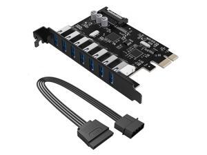 ORICO SuperSpeed 7 Ports USB3.0 PCI-E Expansion Card Adapter PCI-E USB 3.0 HUB Controller Adapter Add on Card for Windows Vista PC Laptop (No Additional Power Connection Needed) ORICO SuperSpeed 7 Ports USB3.0 PCI-E Expansion Card Adapter PCI-E USB 3.0 HUB Controller Adapter Add on Card for Windows Vista PC Laptop (No Additional Power Connection Needed)