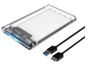 ORICO Transparent USB 3.0 to SATA 3.0 2.5 inch" External Hard Drive Disk Enclosure Box USB 3.0 High-Speed Case for 2.5 inch HDD SSD Case Support UASP protocol SATA III Tool Free ORICO Transparent USB 3.0 to SATA 3.0 2.5 inch" External Hard Drive Disk Enclosure Box USB 3.0 High-Speed Case for 2.5 inch HDD SSD Case Support UASP protocol SATA III Tool Free