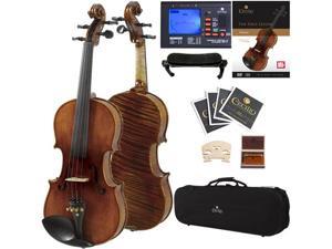 Cecilio Full Size 4/4 CVN-600 Hand Oil Rubbed Highly Flamed 1-Piece Professional Violin with Case, Tuner, Accessories & Lesson Book + DVD Cecilio Full Size 4/4 CVN-600 Hand Oil Rubbed Highly Flamed 1-Piece Professional Violin with Case, Tuner, Accessories & Lesson Book + DVD