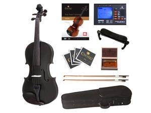 Cecilio Full Size 4/4 CVN-Black Ebony Fitted Solid Wood Metallic Black Violin with Case, Tuner, Accessories & Lesson Book + DVD Cecilio Full Size 4/4 CVN-Black Ebony Fitted Solid Wood Metallic Black Violin with Case, Tuner, Accessories & Lesson Book + DVD