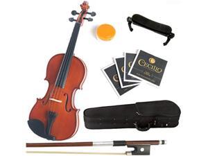 Cecilio Mendini Full Size 4/4 MV200 Natural Finish Solid Wood Violin Package + Bow, Hardcase, Shoulder Rest, 2 Bridges, 2 Sets Violin Strings & Rosin Cecilio Mendini Full Size 4/4 MV200 Natural Finish Solid Wood Violin Package + Bow, Hardcase, Shoulder Rest, 2 Bridges, 2 Sets Violin Strings & Rosin