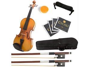 Mendini 1/4 MV400 Ebony Fitted Solid Wood Violin with Hard Case, Shoulder Rest, Bow, Rosin, Extra Bridge and Strings Mendini 1/4 MV400 Ebony Fitted Solid Wood Violin with Hard Case, Shoulder Rest, Bow, Rosin, Extra Bridge and Strings